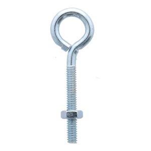 Ace Hampton Zinc Plated Eye Bolt with Nut Silver 1/4 x 3inch Ace Hampton Zinc Plated Eye Bolt with Nut Silver 1/4 x 3inch